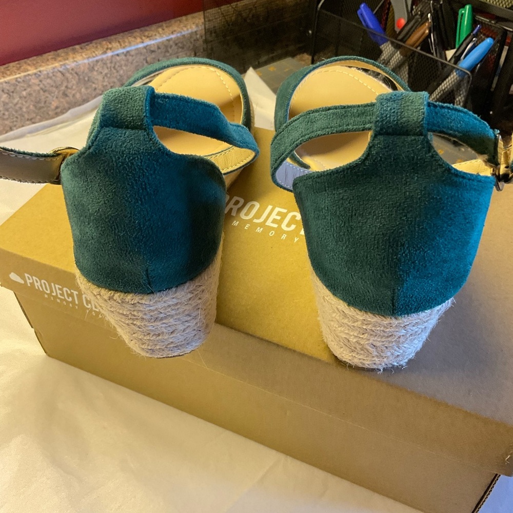Green Espadrille Sandals 9 / 40 - Picture 3 of 4